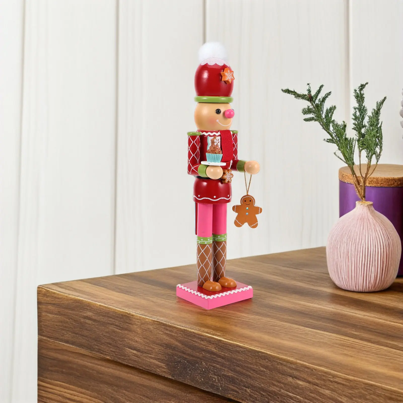 Gingerbread Man Nutcracker Soldier European Creative Craft Home Decor Decorative Shelf Ornament Kitchen Holiday Nutcracker Baker