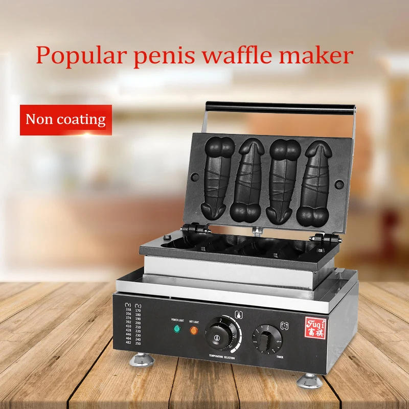 

Commercial Use A Piece of Gayke Penis Shape Waffle Maker Iron Stick Baking Machine Hot Dog Sausage Grill Baker Waffle Snacks