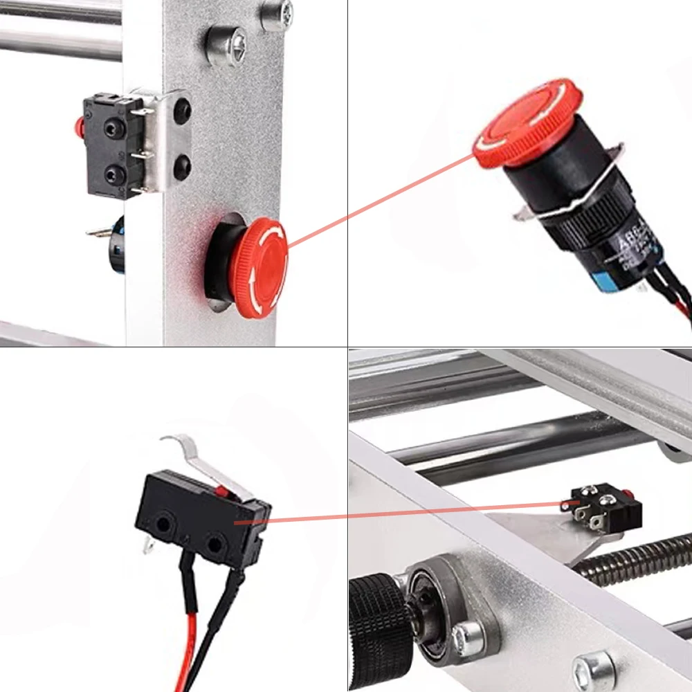 Finecorsa a 2 Pin interruttore di arresto di emergenza parte accessori per macchine per incisione CNC per 3018 PRO /3018 Max /3018 Plus