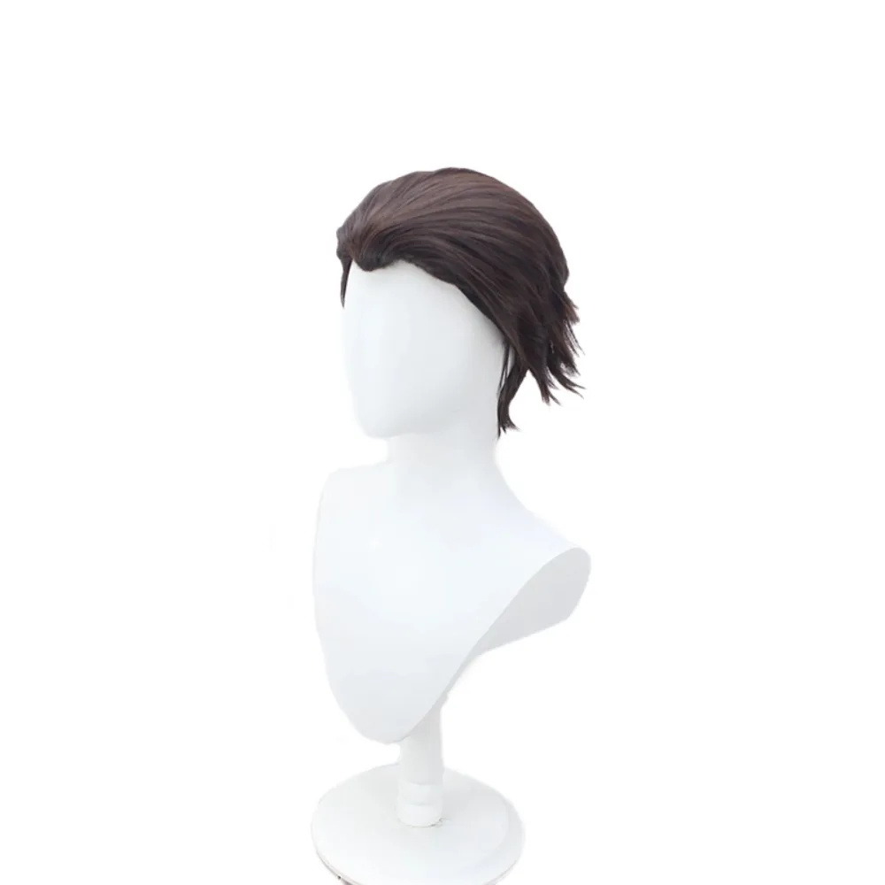 LOL Viktor Arcane Brown Short Wig for Men Women Game Cosplay Party