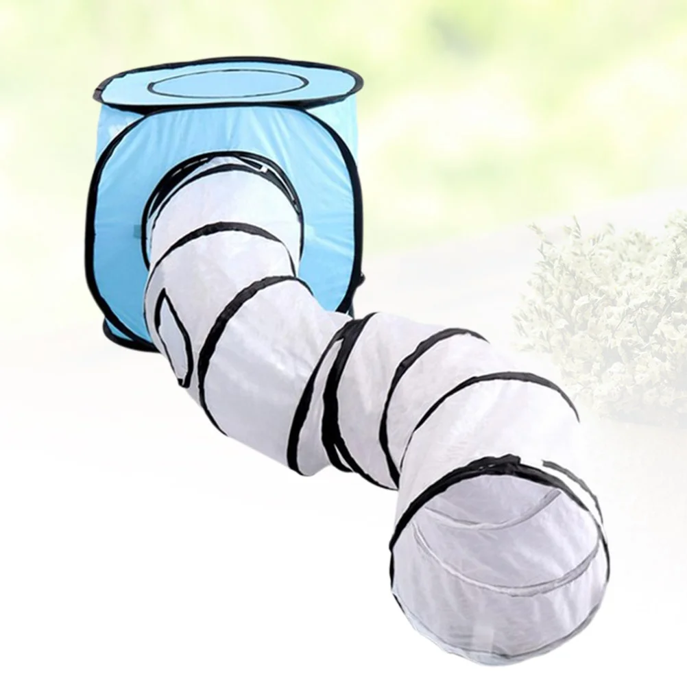 

Cat Tent S Shape Foldable Tunnel For Cats Stripe Design Interactive Install Space Saving Cat Tube Pets Supplies