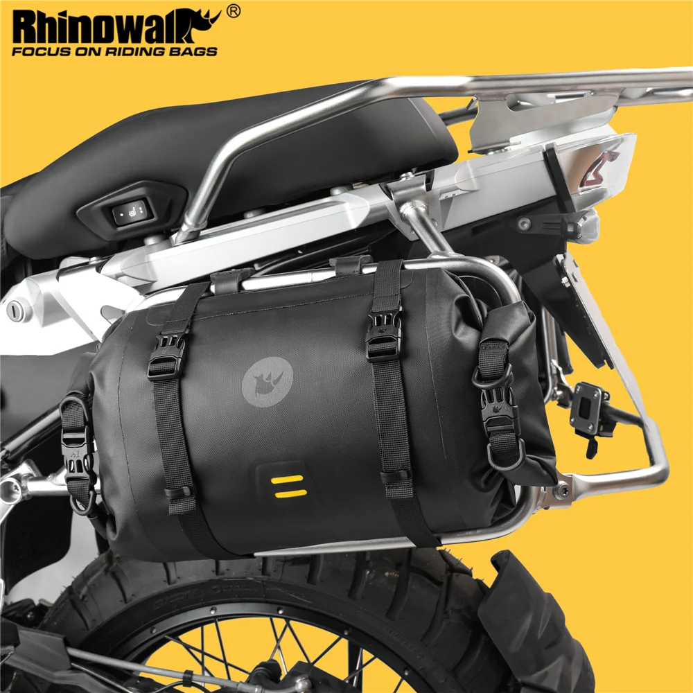 Rhinowalk Motorcycle Tail Bag Waterproof Motor Back Seat Side Pack Multifunction 8L-24L Riding Storage Bag Travel Luggage