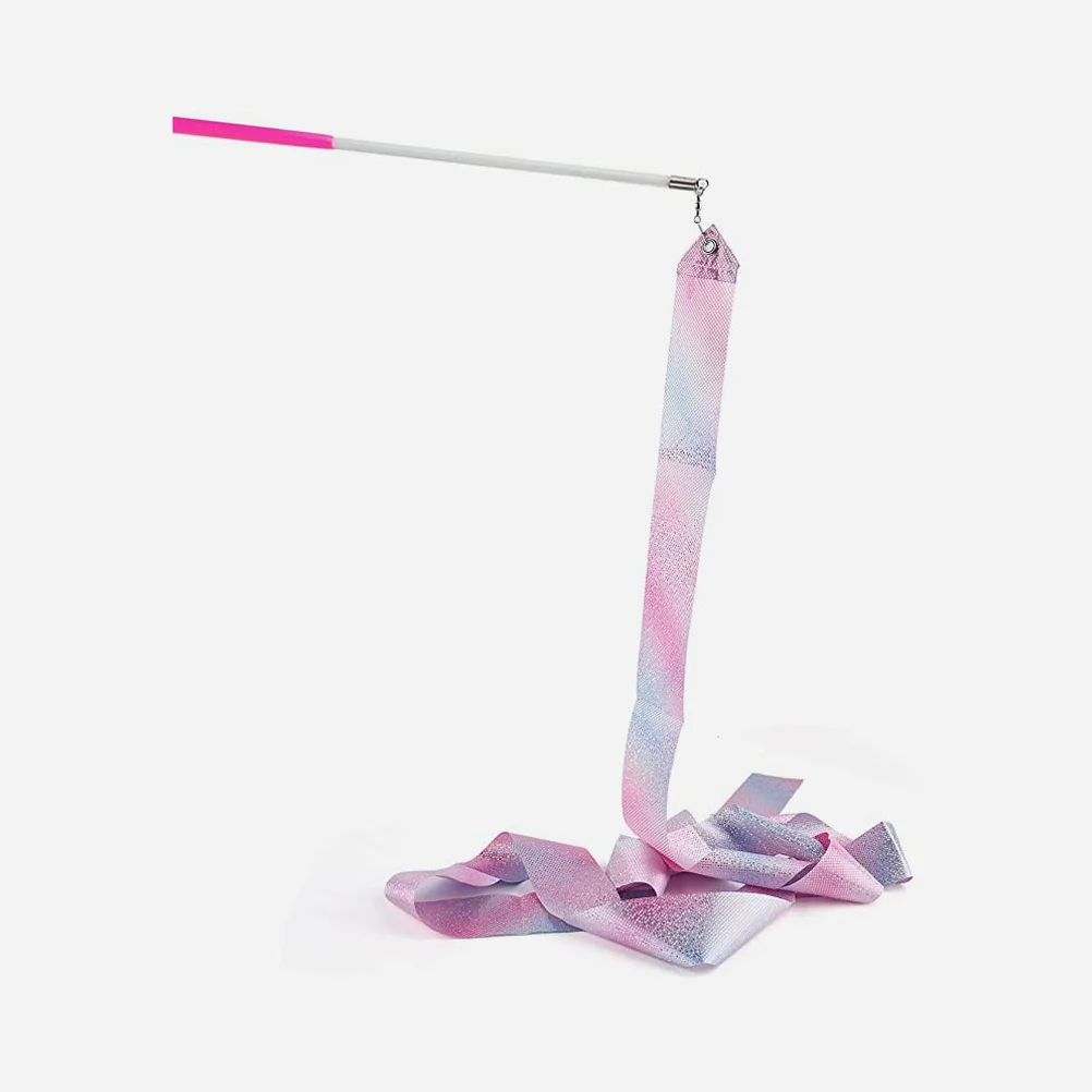 

3 Pcs Flashing Star Ribbon Ribbons Streamers Gymnastics Handle Dance for Silk Fiberglass