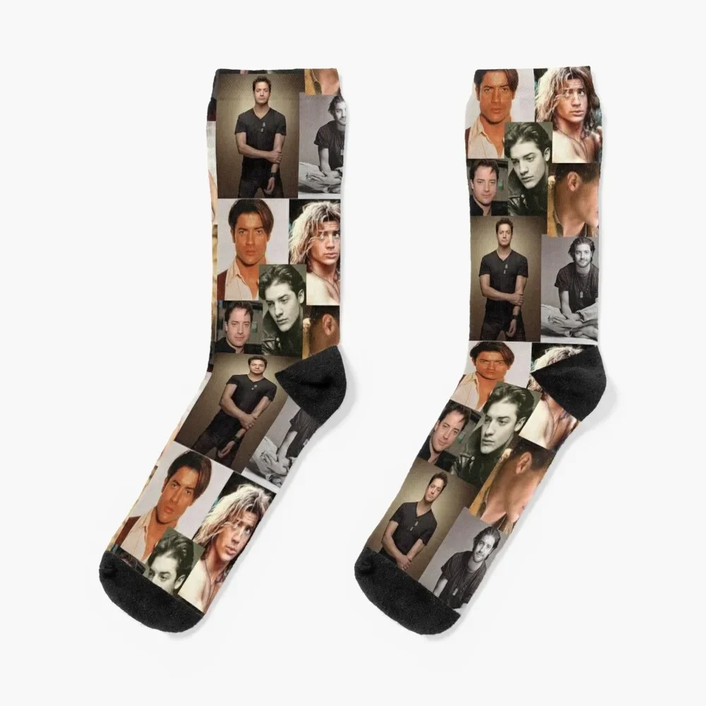 

Brendan Fraser Love Collage Socks Novelties funny gifts Socks Girl Men's