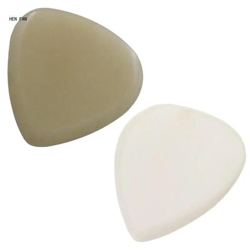 1 Piece Natural Guitar Plectrums Ox Bone Electric Guitar Picks Guitar Bass Ukulele Finger Picks Smooth Surfaces Picks M89D