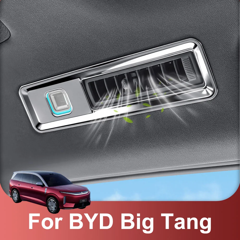 

4 Pcs Fit For BYD Big Tang 2026 Roof Vent Reading Light Decorative Cover Interior Modification Supplies Stainless Steel Cover