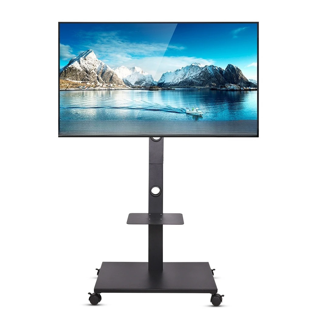 

Factory large TV bracket Floor-to-ceiling movable monitor bracket Teaching conference integrated mobile cart bracket