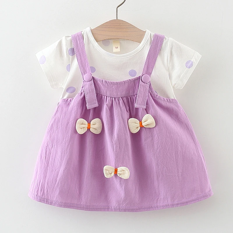 

Summer Baby Girl Dress Cartoon Bow Casual Children Dress Princess Dress Birthday Party Kid Costume Infant Girl Clothes A1184