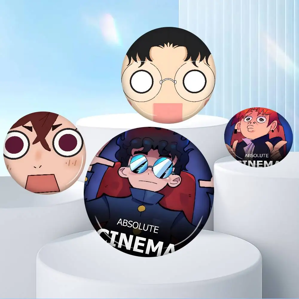 Adventure Anime D-Dandadan Round Button Pins Slogan Creative Brooches Backpack Clothes Decoration Fashion Cartoon Jewelry Gifts