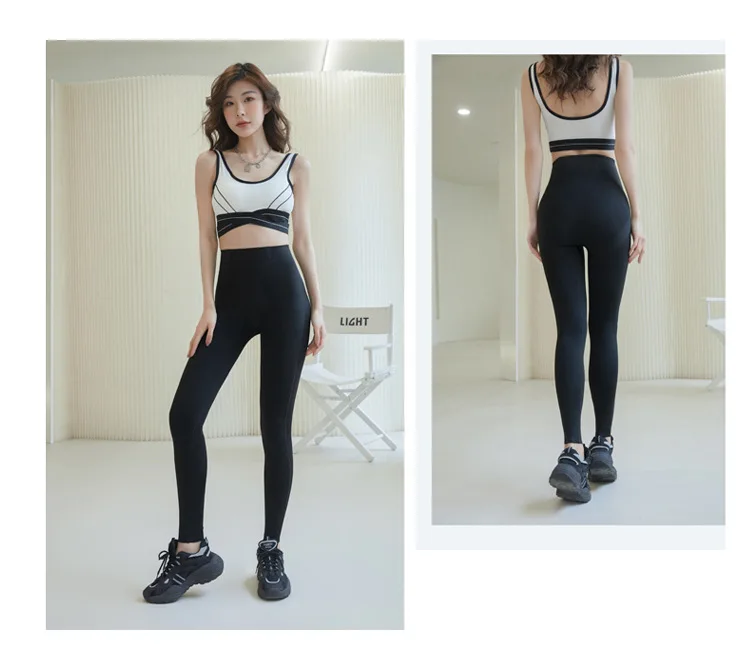 BIVIGAOS Micro-Pressed Butt Lifter Leggings Women 5D Slim Spring Autumn High Waist Fitness Push Up Leggings Sport Shark Pants