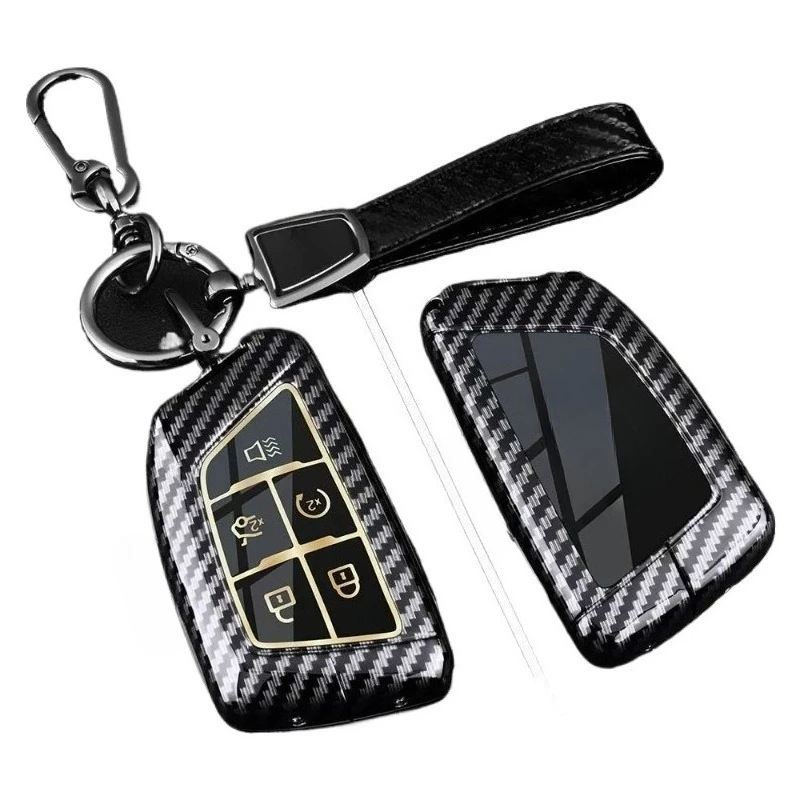 

Premium Zinc Alloy Key Cover Case for Cadillac XT6/CT4/CT5/OPTIQ/CT6/GT4/XT4/XT5/LYRIQ - Protective Key Fob Shell Key Bag Chain