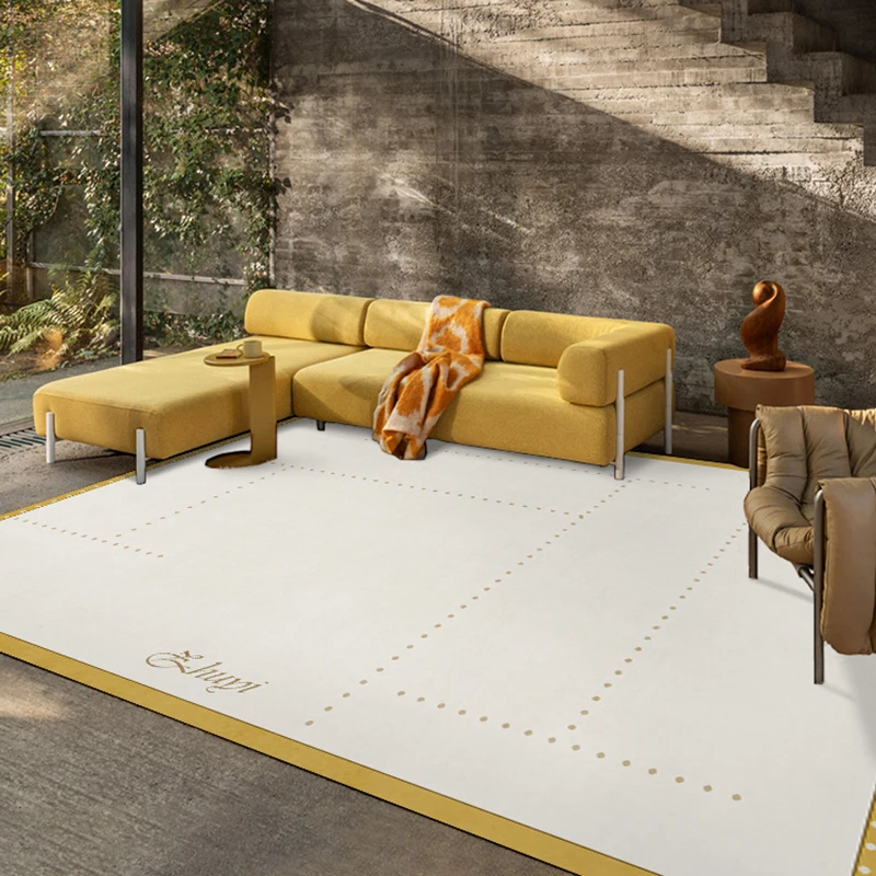 

Gorgeous Modern Living Room carpet Gold Design Lines Bedroom Rug Luxury Decor alfombra Oversized Living Room Rug tapete tapis 러그