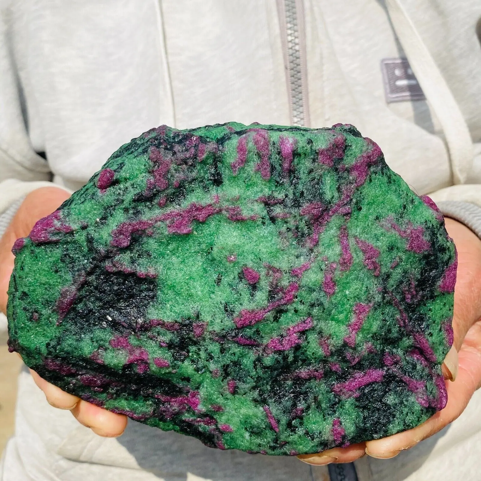 Amazing Large Ruby Zoisite Gemstone, Natural Mineral, Rough, Display Specimen, Healing