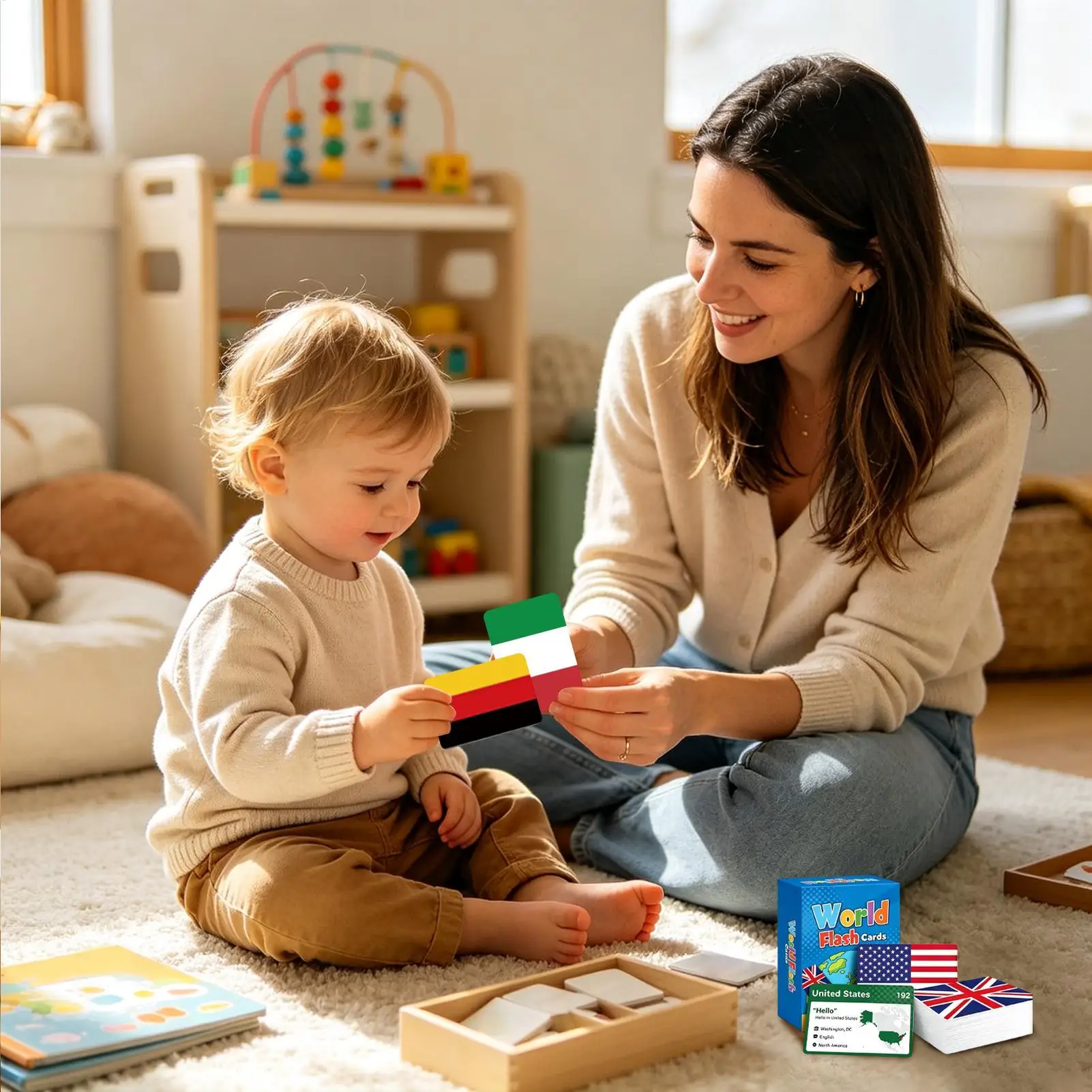 World Flags Flash Cards  Educational Learning Flash Card Geography Games World Maps for Family Adult Classroom Homeschooling