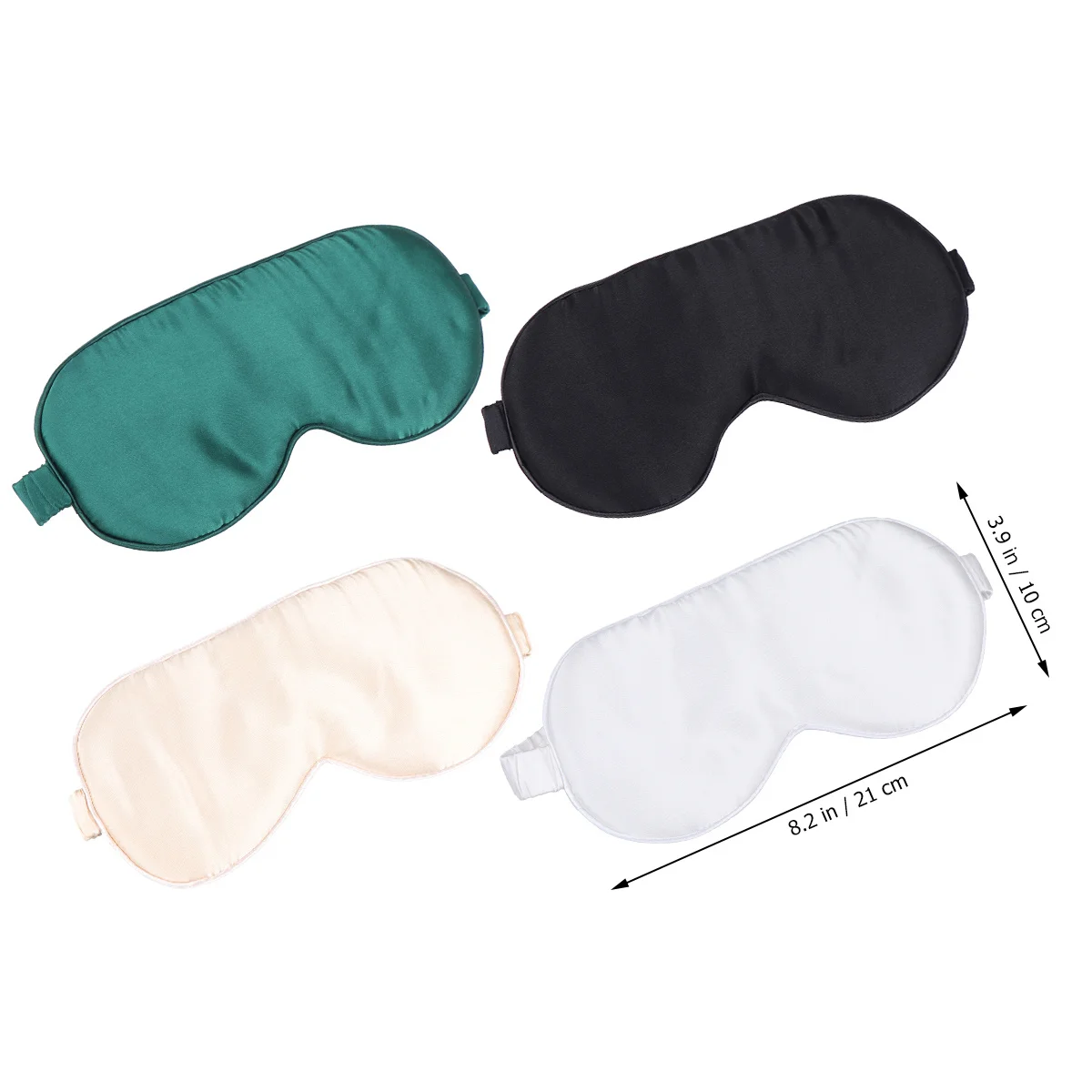 

1pc Silk Sleeping Eye Mask Comfortable Breathable Night Blindfold For Men Women Dark Green Travel Home Hotel Train Use