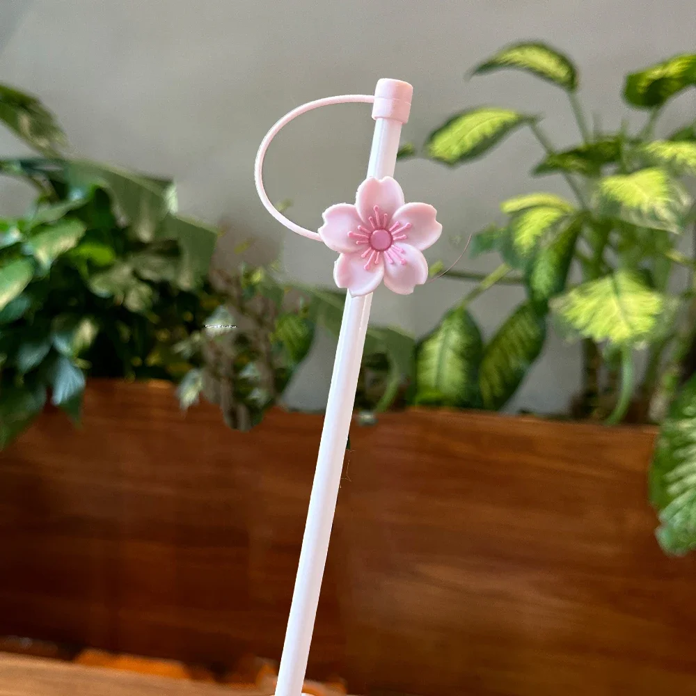 1PC Silicone Straw Plug for Water Glass Bottle Flower shape Drinking Dust Cap Straw Tips Cover Cup Accessories for 6-8mm Straws