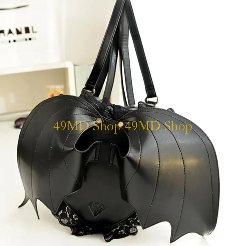49md Fonctionnel Bat Wing Lace Work Pu Rucksack Gothic Day Pack pour les professionnels