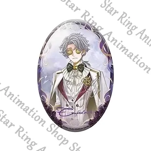 Official Identity V Anime Cosplay Cartoon Oval Tinplate Badge Emblem Night Watch Embalmer Sculptor Little Girl Doctor Acrobat view 3
