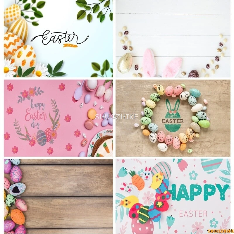 

SHUOZHIKE Easter Eggs Rabbit Photography Backdrops Photo Studio Props Child Baby Portrait Photo Backdrops FHJ-01