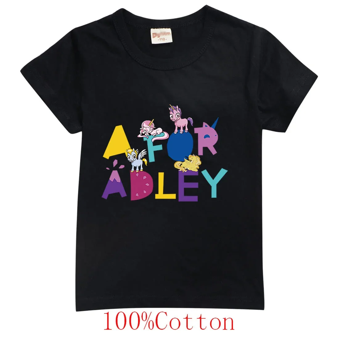 2-16Y 2024 Summer Fashion A FOR ADLEY T Shirt Kids Costume Short Sleeve Tee Tops Teenagers Boys Cotton T-shirt Baby Girls TShirt