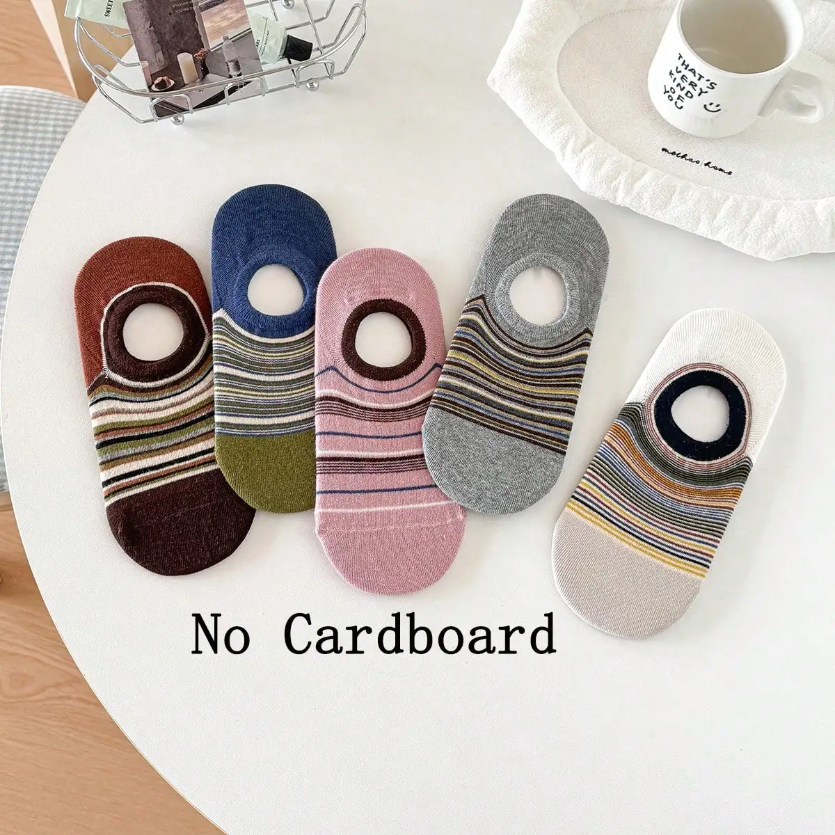 Women Invisible Socks New Summer Cotton Socks For Women Fashion Color Striped Breathable Korean Style Boat Socks For Girls