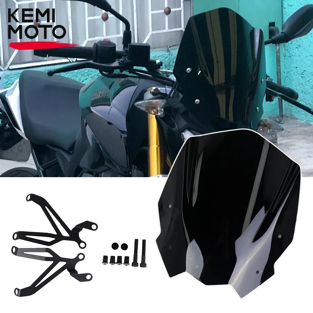 G310R kaca depan dengan braket dudukan deflektor untuk BMW G 310R G310 R 2022 2021 2020 2019 ABS aksesoris sepeda motor