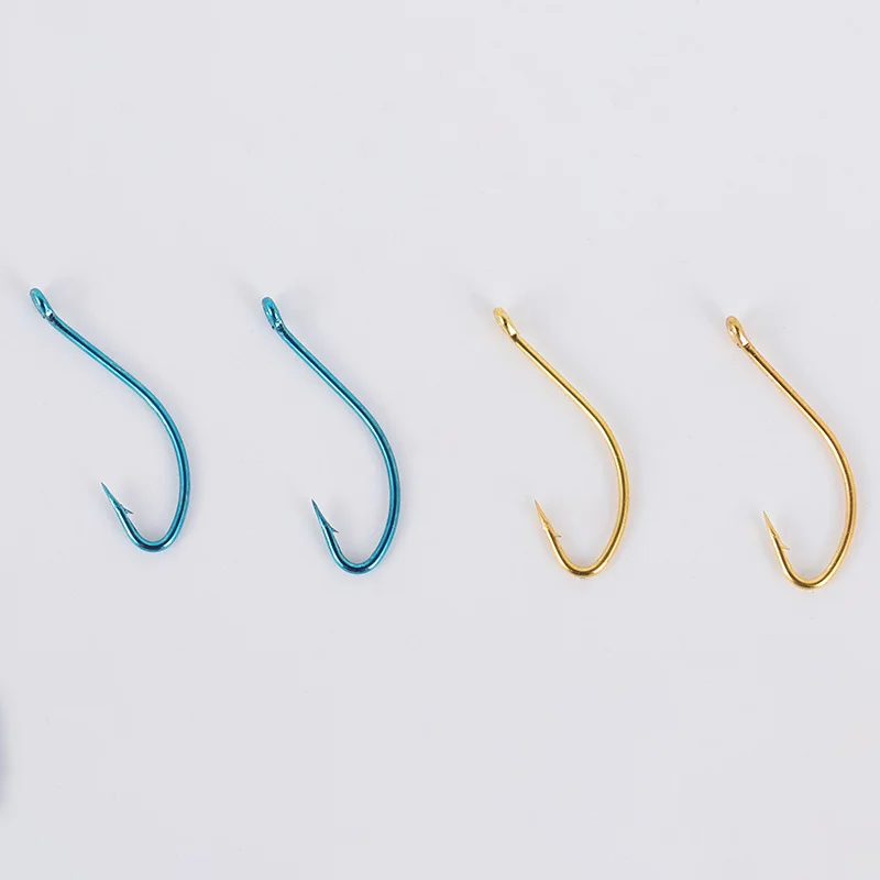 

2000pcs Fishing Hooks Barbed Eyed Circle Long Handle Fishhook Small Fish Blue Barbel curve 낚싯바늘 рыболовный крючок Pesca Fox