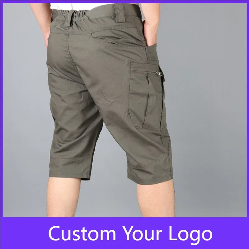 

Тактические короткие мужские шорты-карго для тренировок, городские повседневные шорты для активного отдыха, пешего туризма, рыбалки, с несколькими карманами, короткие рипстоп, военная мужская одежда
