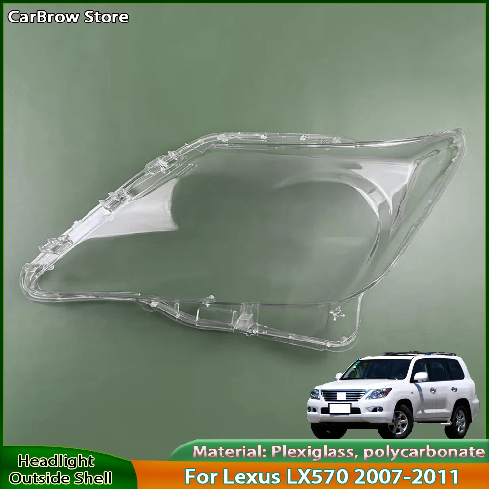 

Transparent PC Lampshade Headlight Shell For Lexus LX LX570 2007 2008 2009 2010 2011 Front Headlamp Cover Lens Plexiglass