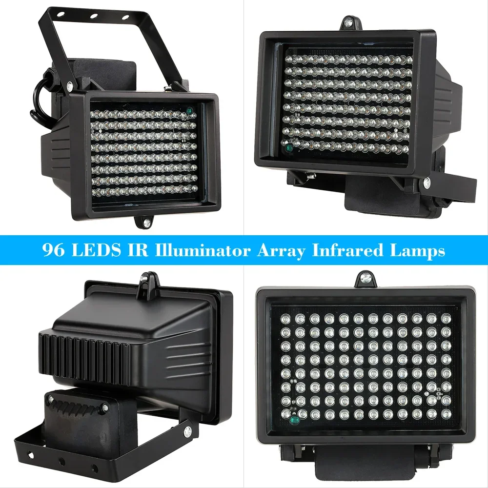 Impermeável LED Illuminator Light, visão noturna infravermelha IR, iluminação auxiliar, câmera de vigilância ao ar livre, 60m, CCTV