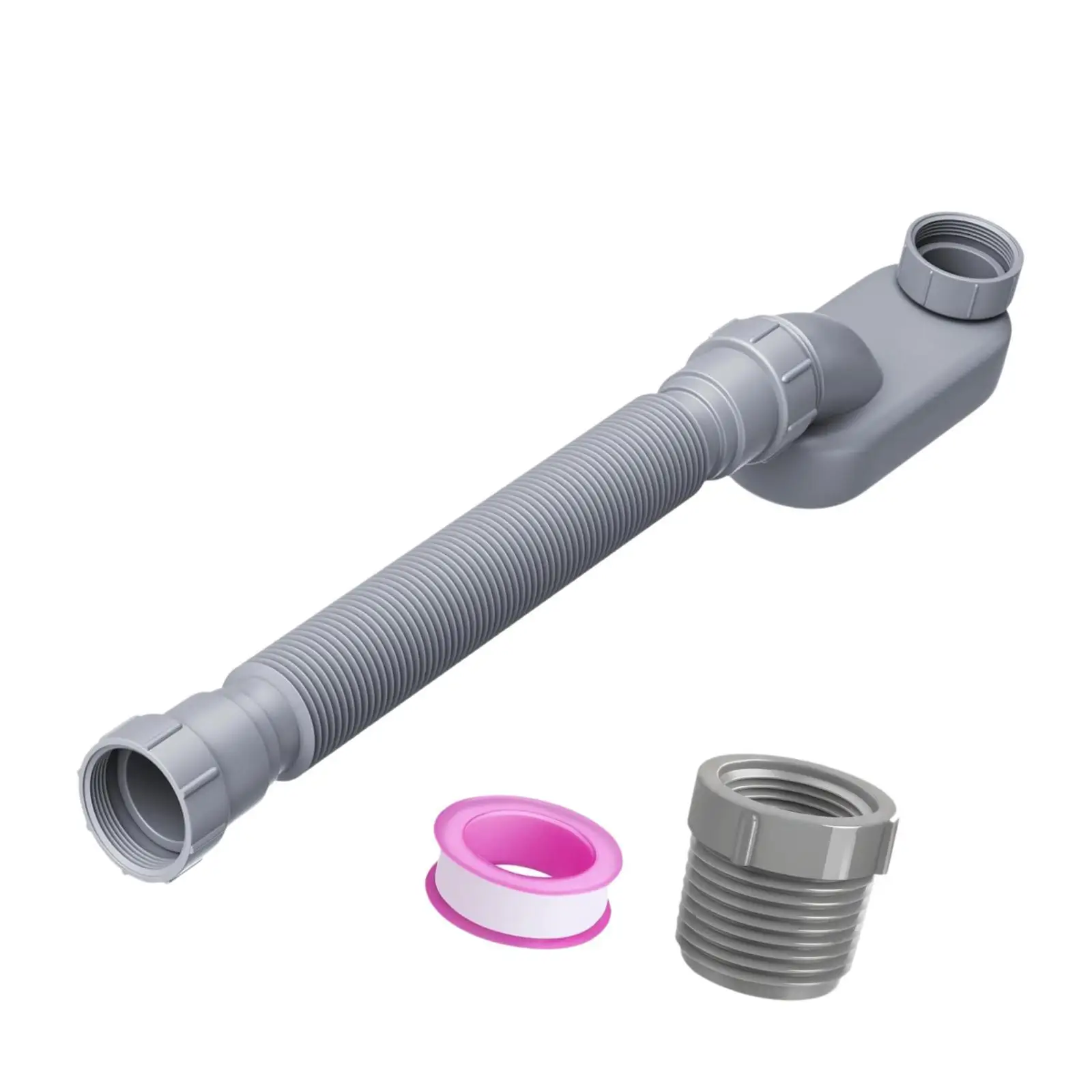 Bathtub Shower Drain Tube Kit Flexible Bendable for RV Plumbing Sinks Home