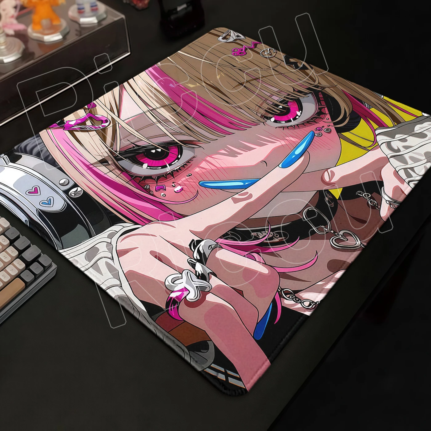 Cute Anime Girl Mouse Pad E-Sports Punk DeskPad Small Rubber Anti Slip Gaming Mousepad PC Gamer Decot Playpad Office Accessories view 2