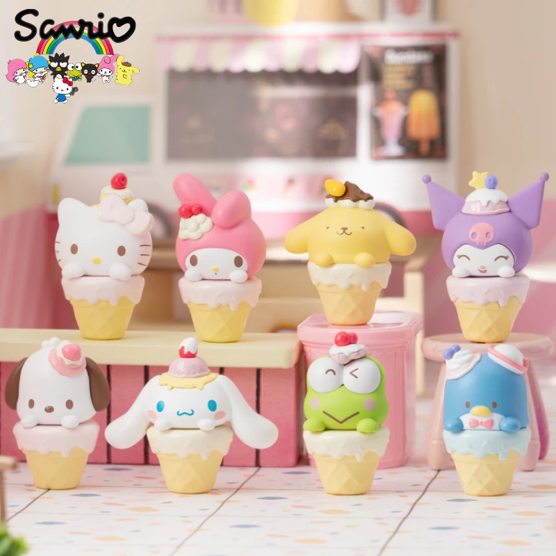 Sanrio Blind Box Mini Cone  Bag Kuromi Cinnamoroll Hello Kitty My Melody Pachacco Pompompurin Birthday Gift Children's Toys