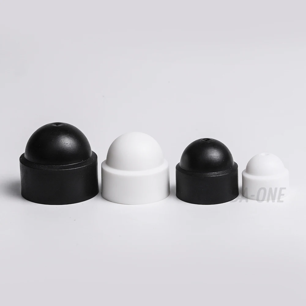 M4 M5 M6 M8 M10 M12 Hex Head Bolt Covers Dome Plastic Bolt Caps Assortment Kit up to 197 Screw Cover Protection Caps Black White