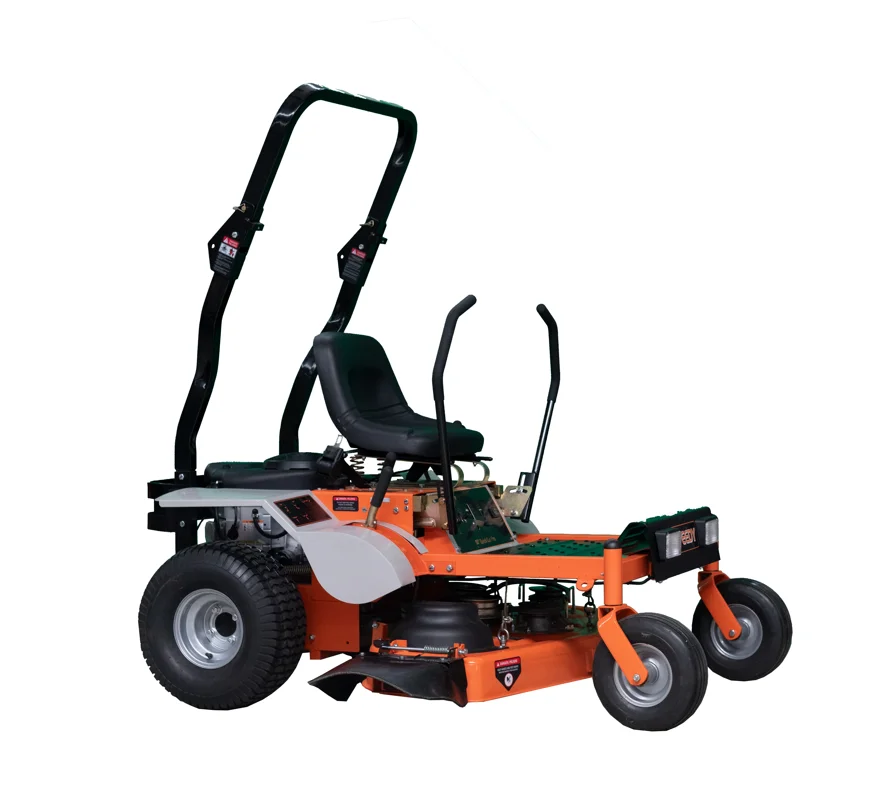 50-Inch Zero Turn Ride-On Lawn Mower Heavy Duty Fabricated Deck Mulch Blade Cordless Petrol Farm Grass Cutting Use