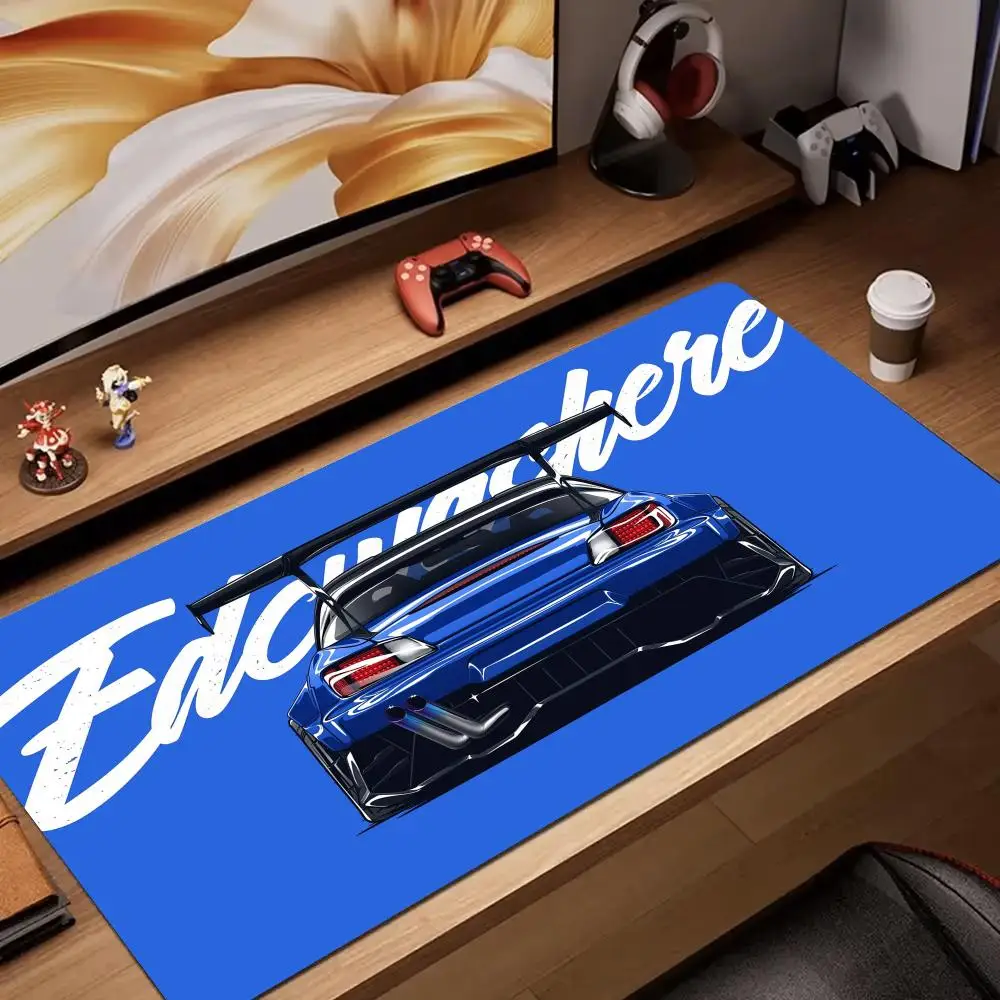 

Cool blue sports car office Mouse Pad rubber anti-slip Desk Mat gamer pc accessories Gaming mat keypad expansion mousepad
