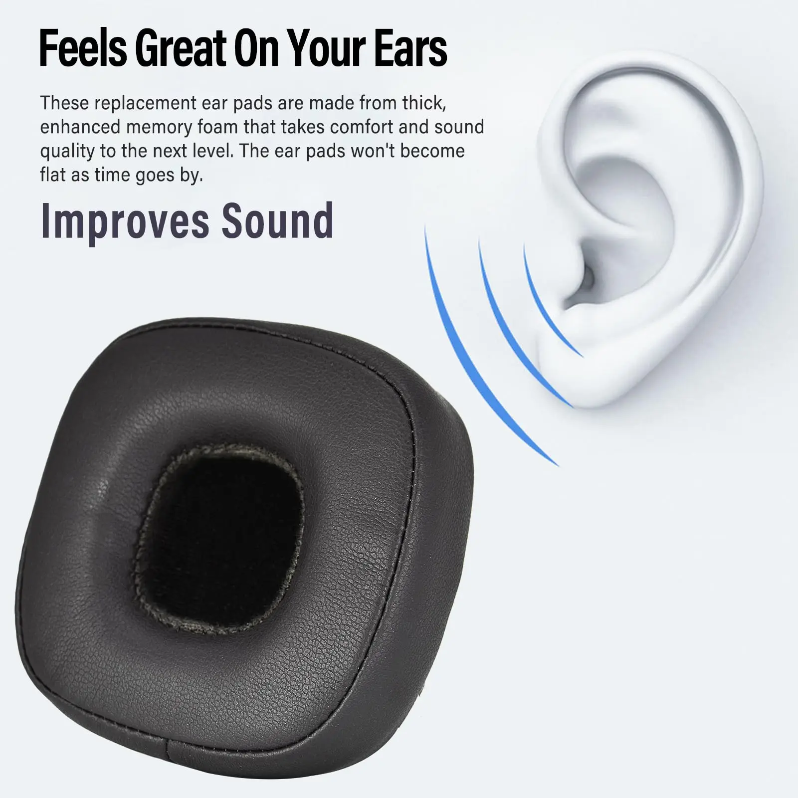 Major IV Ear Pads Cushions Replacement Compatible with Marshall Major 4 Major IV Headphones Ear Cushions Memory Foam Earpads