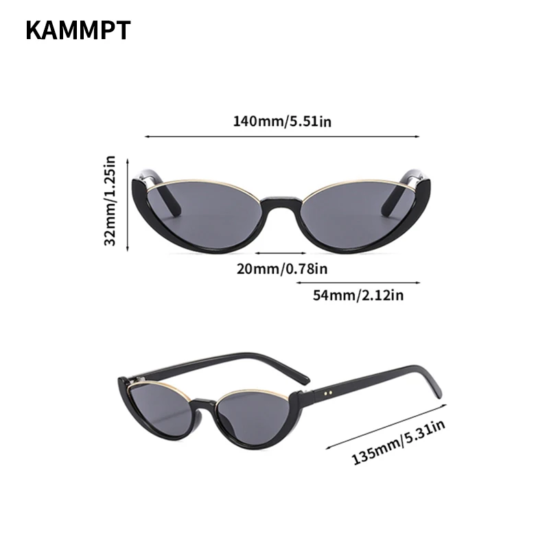 KAMMPT nowy w mały kot okulary przeciwsłoneczne modnych kobiet w stylu Vintage kompozytowe okulary okulary modne luksusowe markowe designerskie