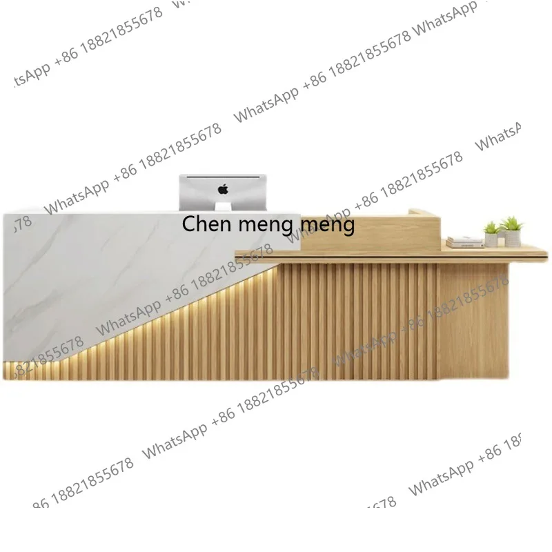 Imitation marble beauty salon checkout page company hotel front desk modern restaurant bar table