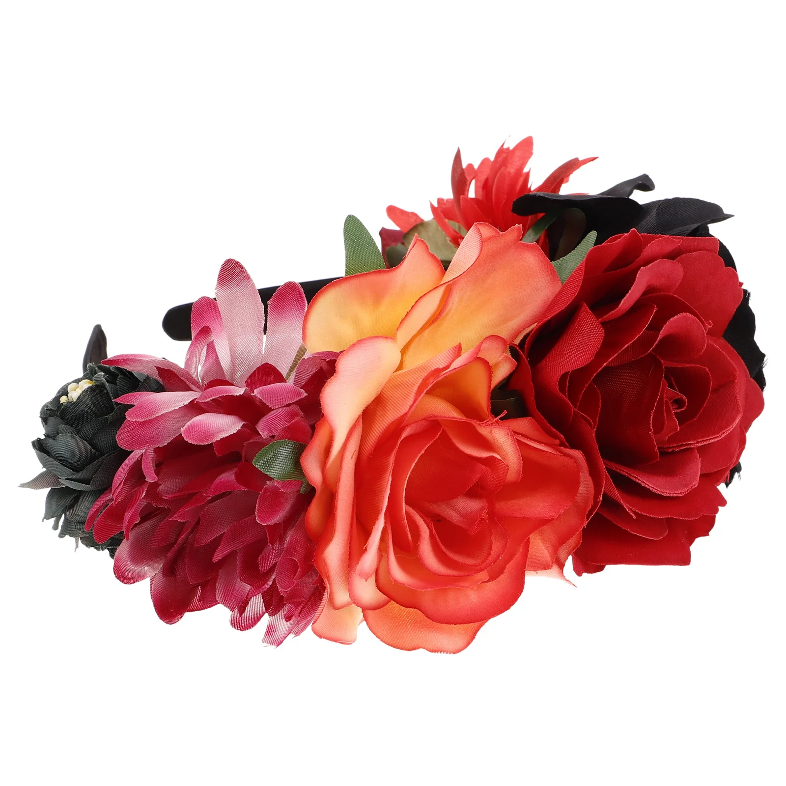 

Rose Flower Hair Band Halloween Headdress Creative Lightweight Comfortable Hair Accessories for Party Festival Women Headband