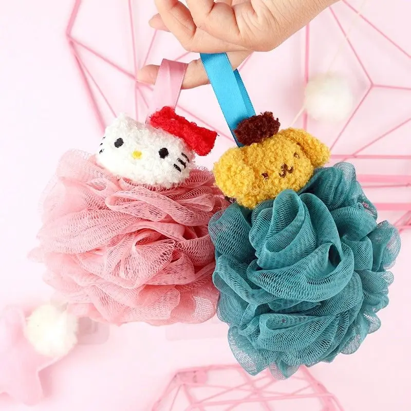 

Hello Kitty Peripherals Cartoon Bath Ball Practical Bathroom Flower Bath Delicate Fashion Personality Student Hostel Bath Towel
