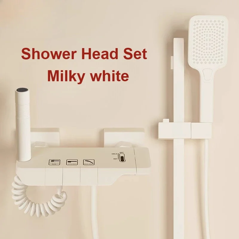 

Кремовый набор смесителей для насадки для душа, бытовая ванна с постоянной температурой, насадка для душа под давлением, набор для ванной комнаты с дождевой насадкой