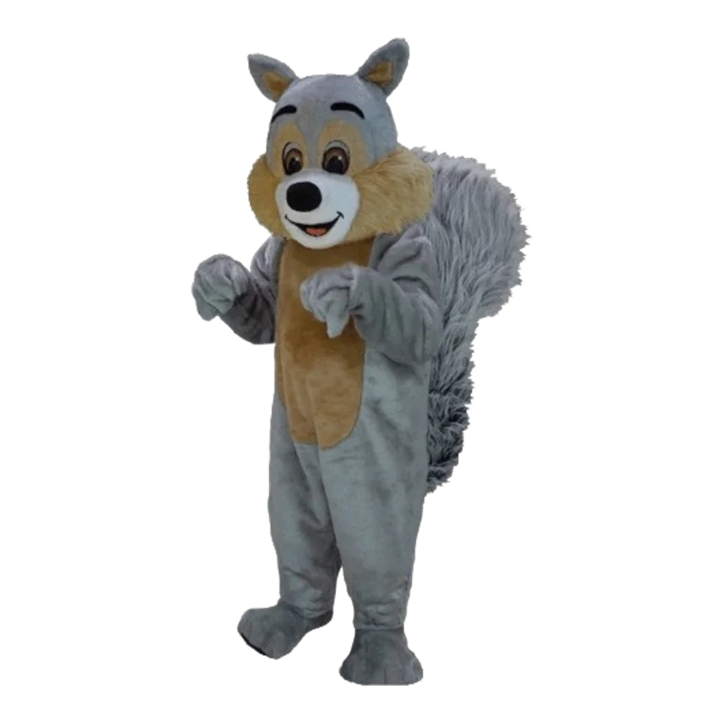 

Big Tail Grey Squirrel Mascot Costume Adult Cartoon Character SW877