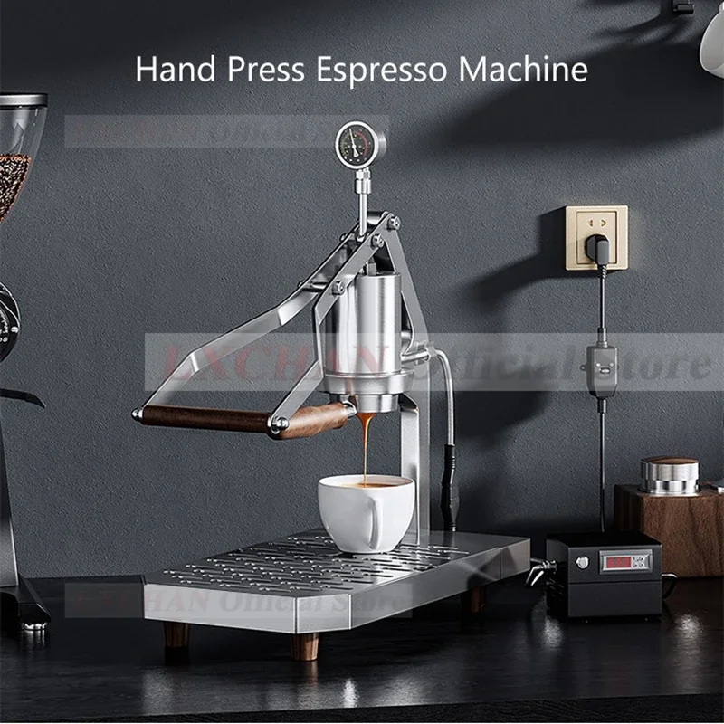 

HomeWise Manual Lever Espresso Maker With Temperature Real-time Display PID Control 9 Bar Extract Coffee Stainless Steel Body