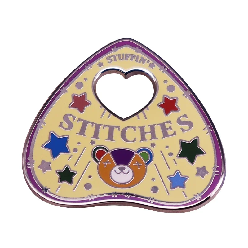 Animal Crossing New Horizons - Villager Bear Stitches Enamel Pin Colorful Stars Ouija board Brooch Magic Witch Divination pins