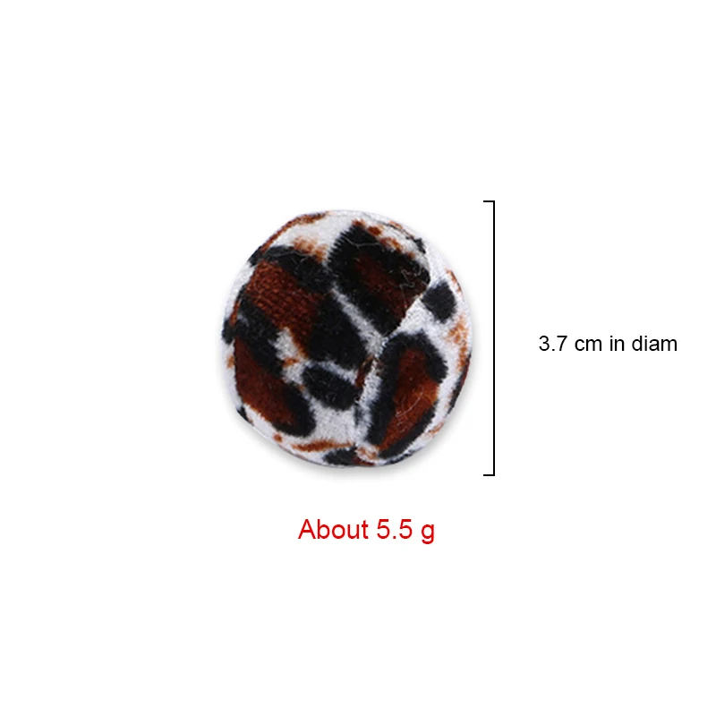 Cat Ball Cat Toys Interactive Plush Leopard Print Fetch Balls Training Dog Pet Funny Bell Ball Cats Kitten Kitty Pet Products