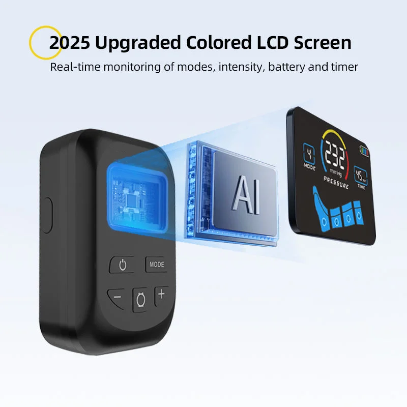 무선 3200mAh 배터리 공기압 마사지기 스포츠 회복 개별 제어 에어백 부츠 발 다리 마사지기 에어랩