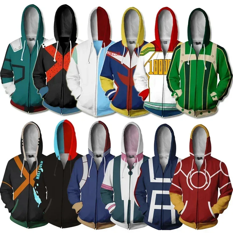 Boku no My Hero Academia Sweatshirts Men Hoodies 3D Printing Hoodie Hip Hop Casual Funny Tracksuits Japanese Cosplay Costume5;c, - view 2