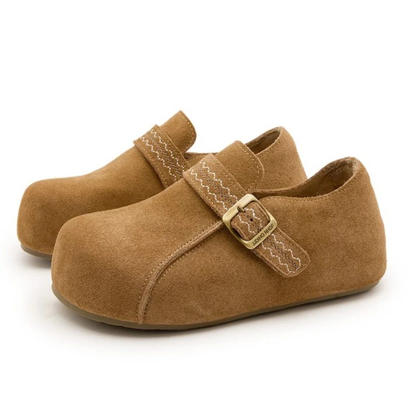 

CICIYANG 4cm Internal Increase Women's Flats Loafers 2025 Autumn Winter New Retro Casual Shoe Anti-slip Slip-On Shoes for Female