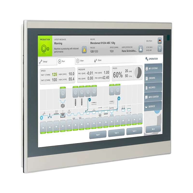 15 Inch Ethernet HMI AMSAMOTION AMX-HR1506IE Touch Screen Compatible with Weinview Delta Siemens Samkoon Mitsubishi Omron PLC